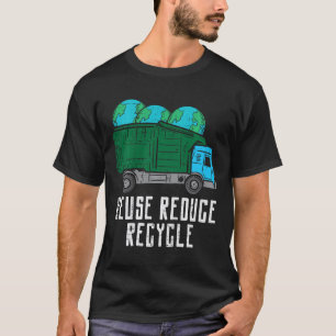 Kinder wiederverwenden Gerecycelt Garge Truck Eart T-Shirt