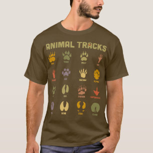 Kinder Wilde Tierspuren Kinder lernen T-Shirt