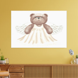 Kinder-Wings-Engel-Bärenwall-Bild Leinwanddruck
