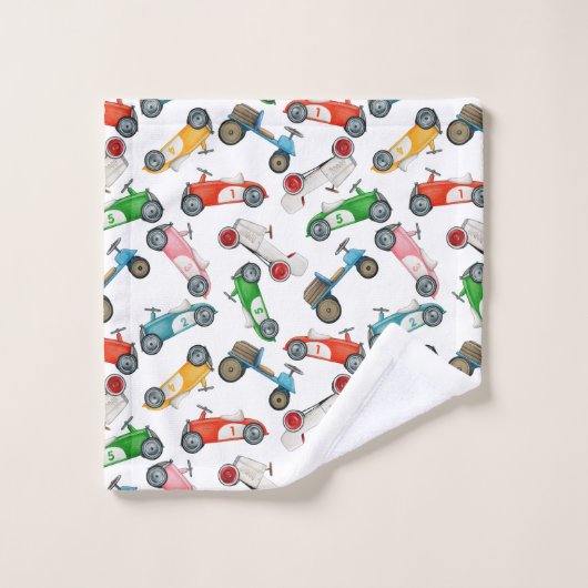 Kinder zählen Autos Badhandtuch Set (Waschlappen)
