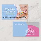 Kinder Zahnärztliche Zahnärzte Lächeln Visitenkarte (Vorne/Hinten)