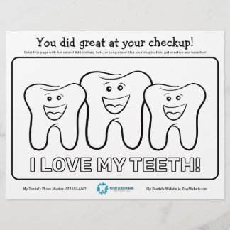 Kinder Zahnfärbeseite Flyer