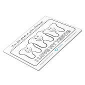 Kinder Zahnfärbeseite Notizblock (angewinkelt)