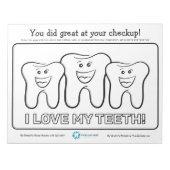 Kinder Zahnfärbeseite Notizblock (Vorderseite)