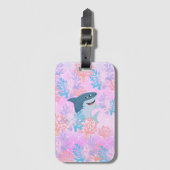 Kinder Zauberhai unter dem Regenbogenverlauf Gepäckanhänger (Vorderseite Vertikal)