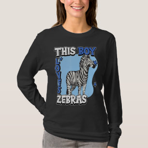 Kinder Zebra Quote Safari Zoo Dieser Junge Lieben T-Shirt