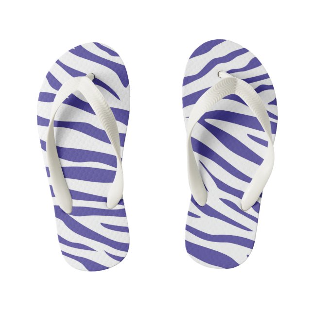 Kinder Zebra Stripe Flip Flops Kinderbadesandalen (Fußbett)