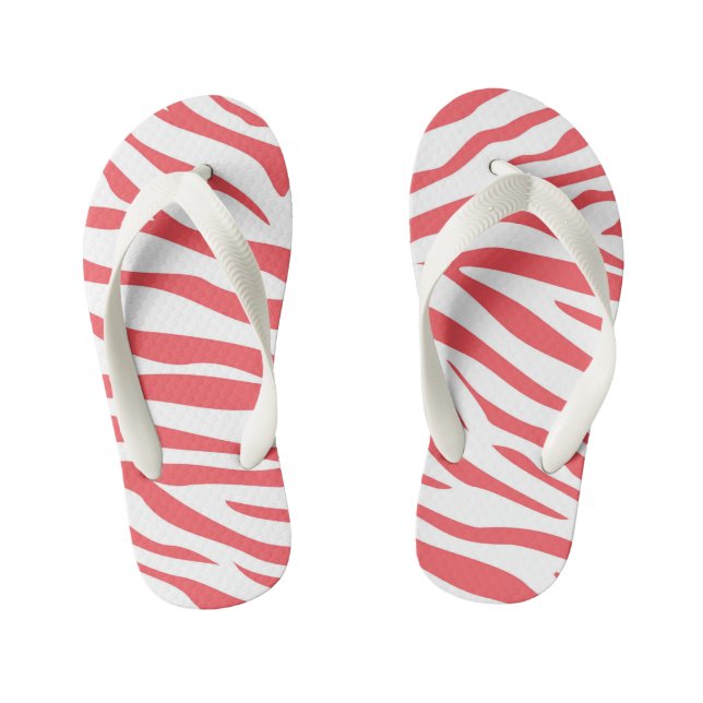 Kinder Zebra Stripe Flip Flops Kinderbadesandalen (Fußbett)