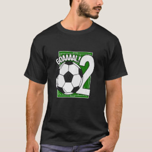 Kinder Ziel 2. Geburtstag 2 Jahre alter Fußballspi T-Shirt