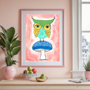 Kinder Zimmer Auwl Artist Aquarellmalerei Kinder Poster