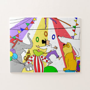 Kinder-Zirkus-Puzzle mit skurrilen Motiven Puzzle