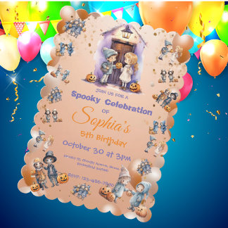 Kinder zu Halloween Thema Einladung für Kinder zum