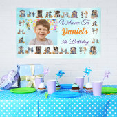 Kinder zu Halloween Thema Light Blue Geburtstag Banner