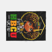 Kinder Zukunft Hbcu Absolvent Afro Schwarzer Monat Fleecedecke (Vorderseite (Horizontal))