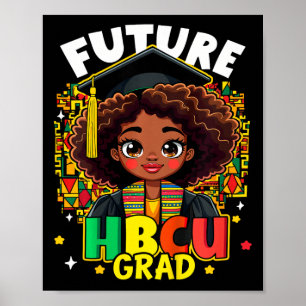 Kinder Zukunft Hbcu Absolvent Schwarzes Mädchen Ki Poster