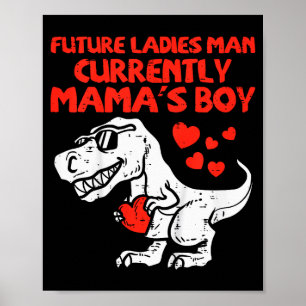 Kinder Zukünftige Damen Mann Mamas Junge Dino Klei Poster