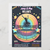 Kinder zum coolen Trampolin Park zum 13. Einladung (Vorderseite)