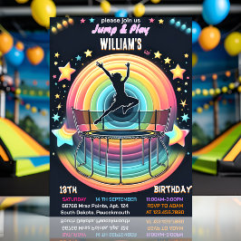 Kinder zum coolen Trampolin Park zum 13. Einladung