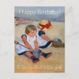Kinder zum Geburtstag des Beach Happy Postkarte