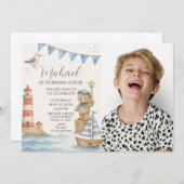 Kinder zum Geburtstag einladen mit Foto Einladung (Vorne/Hinten)