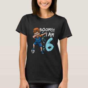 Kinder zum Geburtstag Junge Fußball 6. Geburtstag T-Shirt
