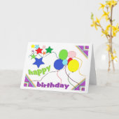 Kinder zum Geburtstag Karte (Gelbe Blume)
