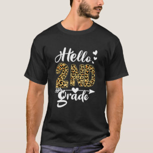 Kinder zurück in die Schule Hallo 2. Klasse zweite T-Shirt