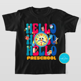 Kinder zurück in die Schule | Hallo Preschool T -  T-Shirt