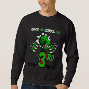Kinder zurück in die Schule, um die 3. Klasse Dino Sweatshirt