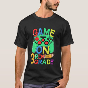 Kinder zurück zum Video-Gamer der dritten Klasse T-Shirt