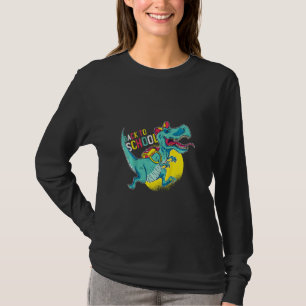 Kinder zurück zur Schule farbenfrohe Dinosaurier T T-Shirt