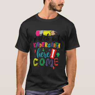 Kinder zurück zur Schule Kindergarten hier aufpass T-Shirt