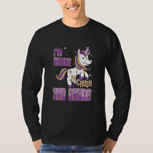Kinder zurück zur Schule Mädchen Süß erster Tag 3. T-Shirt
