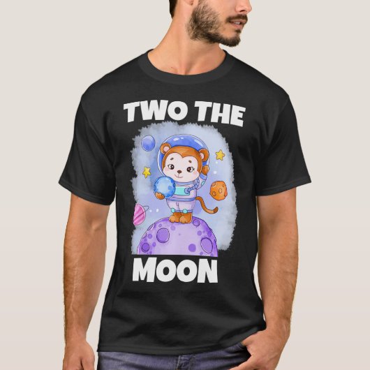 Kinder Zwei Kinder Das Mond Kleinkind 2. Geburtsta T-Shirt (Vorderseite)
