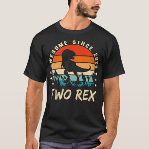 Kinder zwei sind 2. Geburtstag Geschenk zweite Din T-Shirt