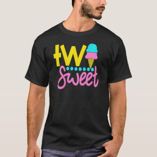 Kinder Zwei süße Kinder Zweiten Geburtstag Eiscrem T-Shirt