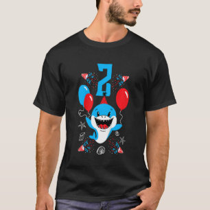 Kinder Zweite Geburtstagshai Zwei Jahre Kleinkind  T-Shirt