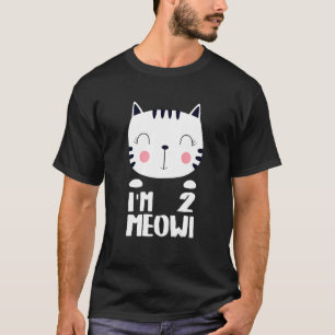Kinder zweite Mädchen Geburtstag Kawi Katze Ich bi T-Shirt