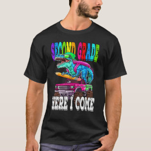 Kinder zweiter Klasse hier kommt ich Monster Truck T-Shirt