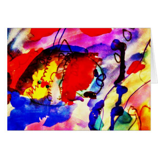 Kinderabstrakte Kunst-Regenbogen-Fische im bunten