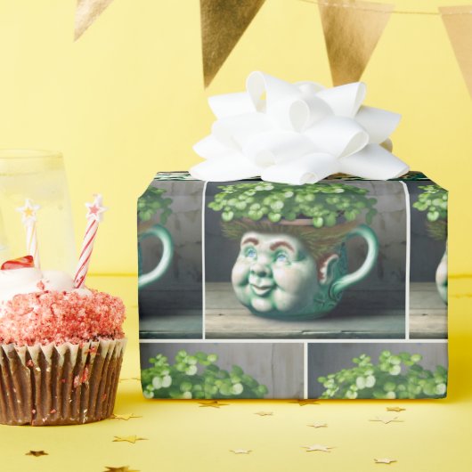 Kinderähnliche Blume Pot Geschenkpapier (Geburtstagsparty)