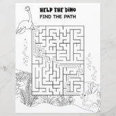 Kinderaktivität Dinosaurier Maze Fun Puzzle (Rückseite)