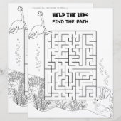 Kinderaktivität Dinosaurier Maze Fun Puzzle (Vorne/Hinten)