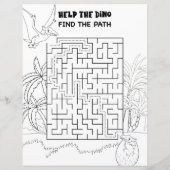 Kinderaktivität Dinosaurier Maze Fun Puzzle (Rückseite)