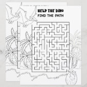 Kinderaktivität Dinosaurier Maze Fun Puzzle (Vorne/Hinten)