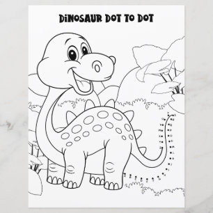 Kinderaktivität Dinosaurier Punkt zu Punkt nach Al