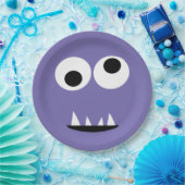 Kinderalbernes Monster-Gesichts-Monster-Party-lila Pappteller (Party)