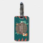 Kinderallergen-niedliches Waldwinter-Tier BagTag Gepäckanhänger (Rückseite vertikal)