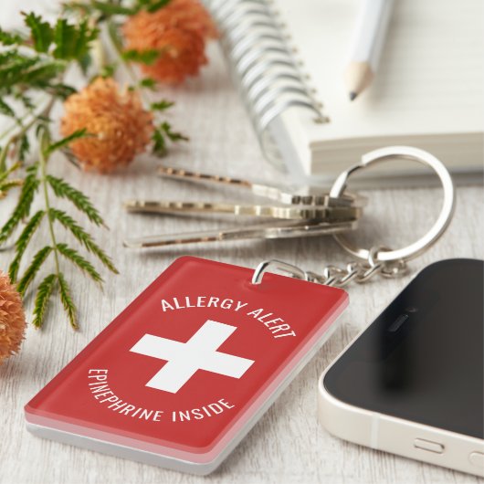 Kinderallergie-Alarm-Adrenalin innerhalb des Schlüsselanhänger (Vorderseite rechts)