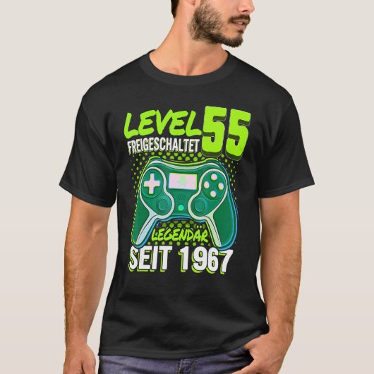 Kinderalter 55 Jahre Junge Gamer 1967 T-Shirt (Vorderseite)